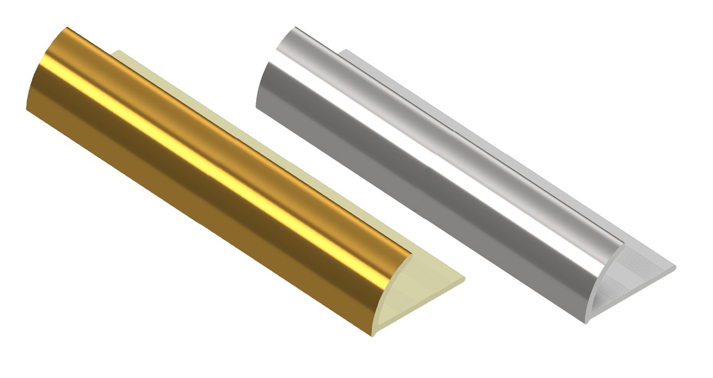 Perfil de PVC tipo aluminio y dorado pulido — imagen 5