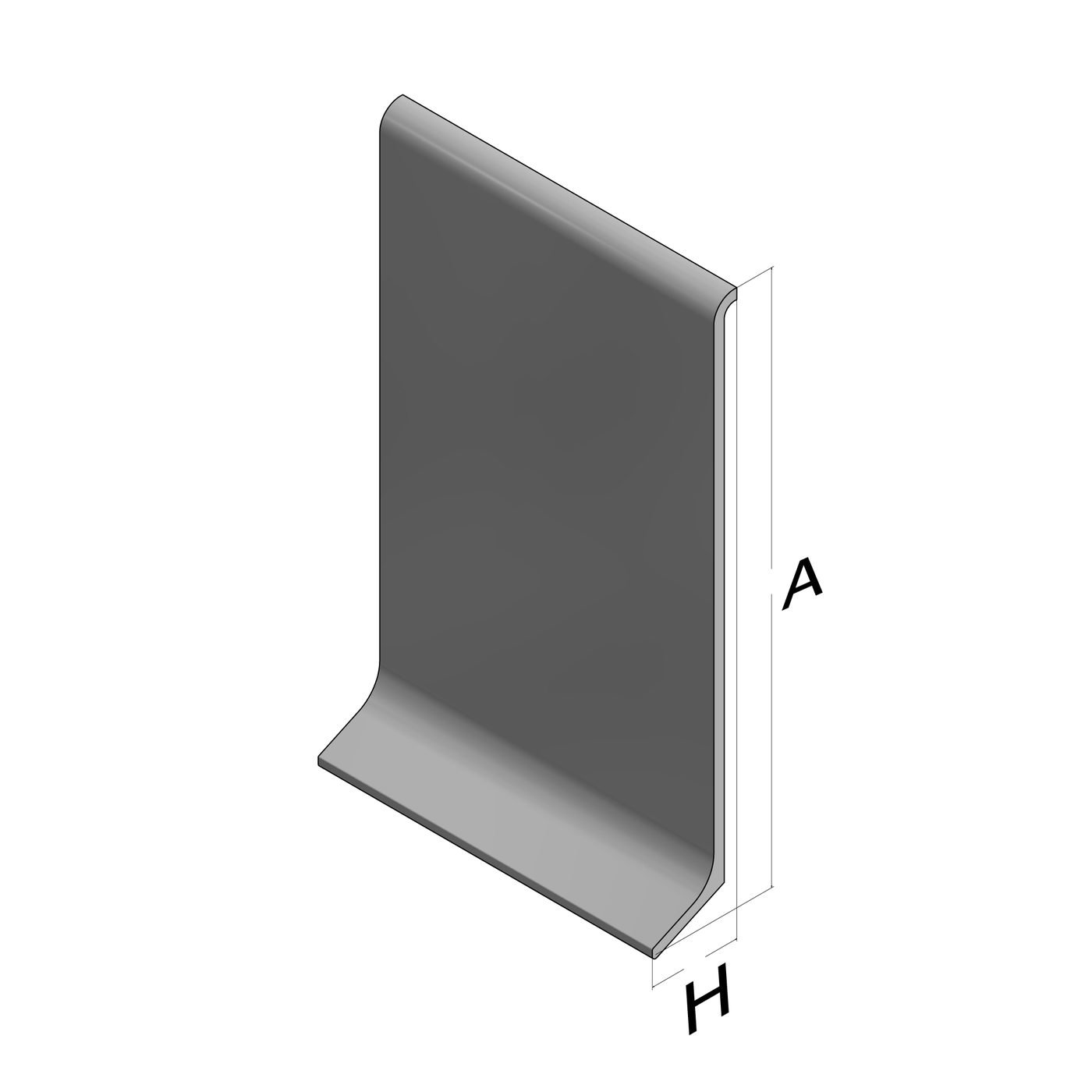 Zócalo tipo J de aluminio — imagen 5