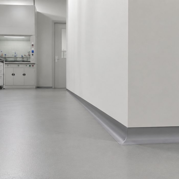 Detalle — Zócalos sanitarios en espacios de alta higiene