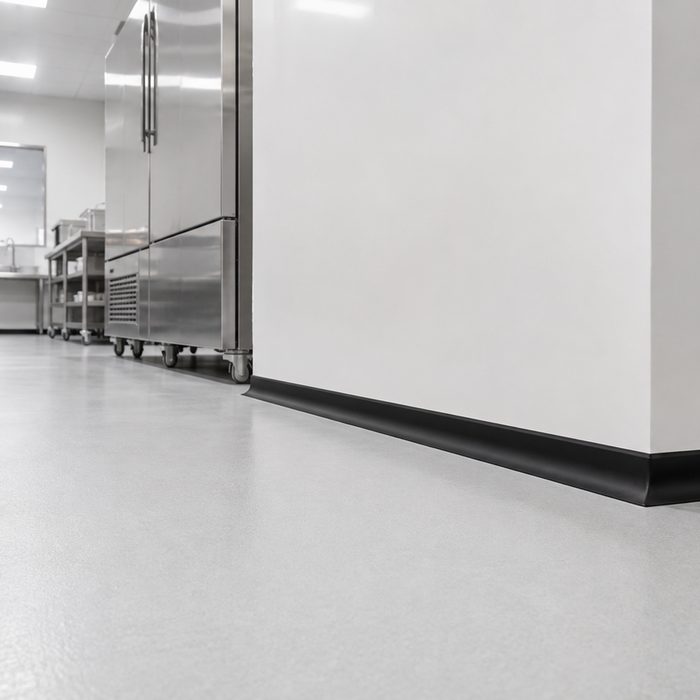 Detalle — Zócalos sanitarios en espacios de alta higiene