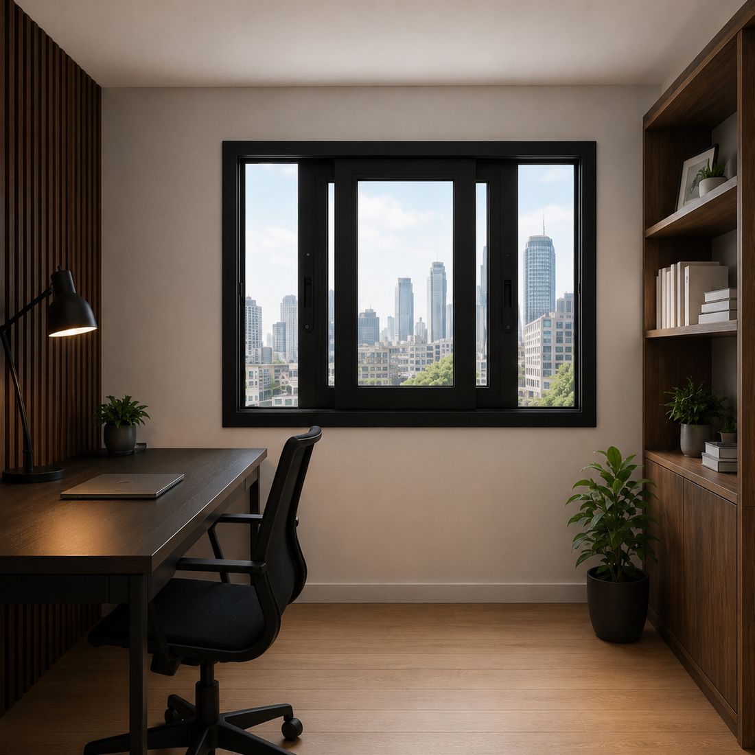 Ambiente de trabajo con ventana NEFUSAC en negro